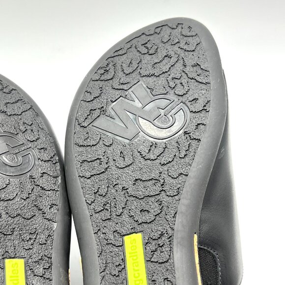 9WW 9 WW XW WIDTH Walking Cradles Womens Cam Black Leather Slides Sandals Shoes - Picture 12 of 15